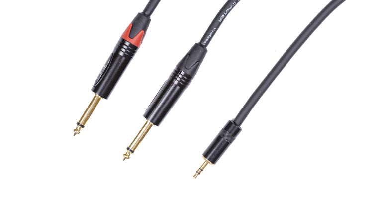 IC200S Kabal sa 2x TS 6,3mm i stereo 3,5mm 2m